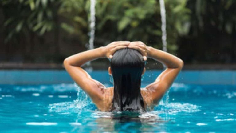 Protect color-treated hair when swimming