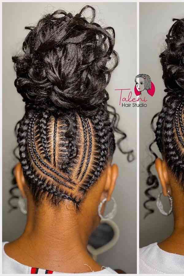 Bohemian Braid-Wrapped Bun