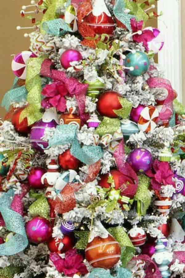 Whimsical and Colorful Christmas Tree Decoration Ideas