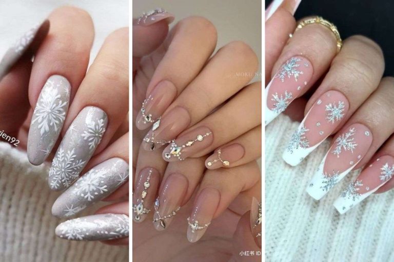 29 Stunning White Christmas Nails Ideas to Elevate Your Festive Look