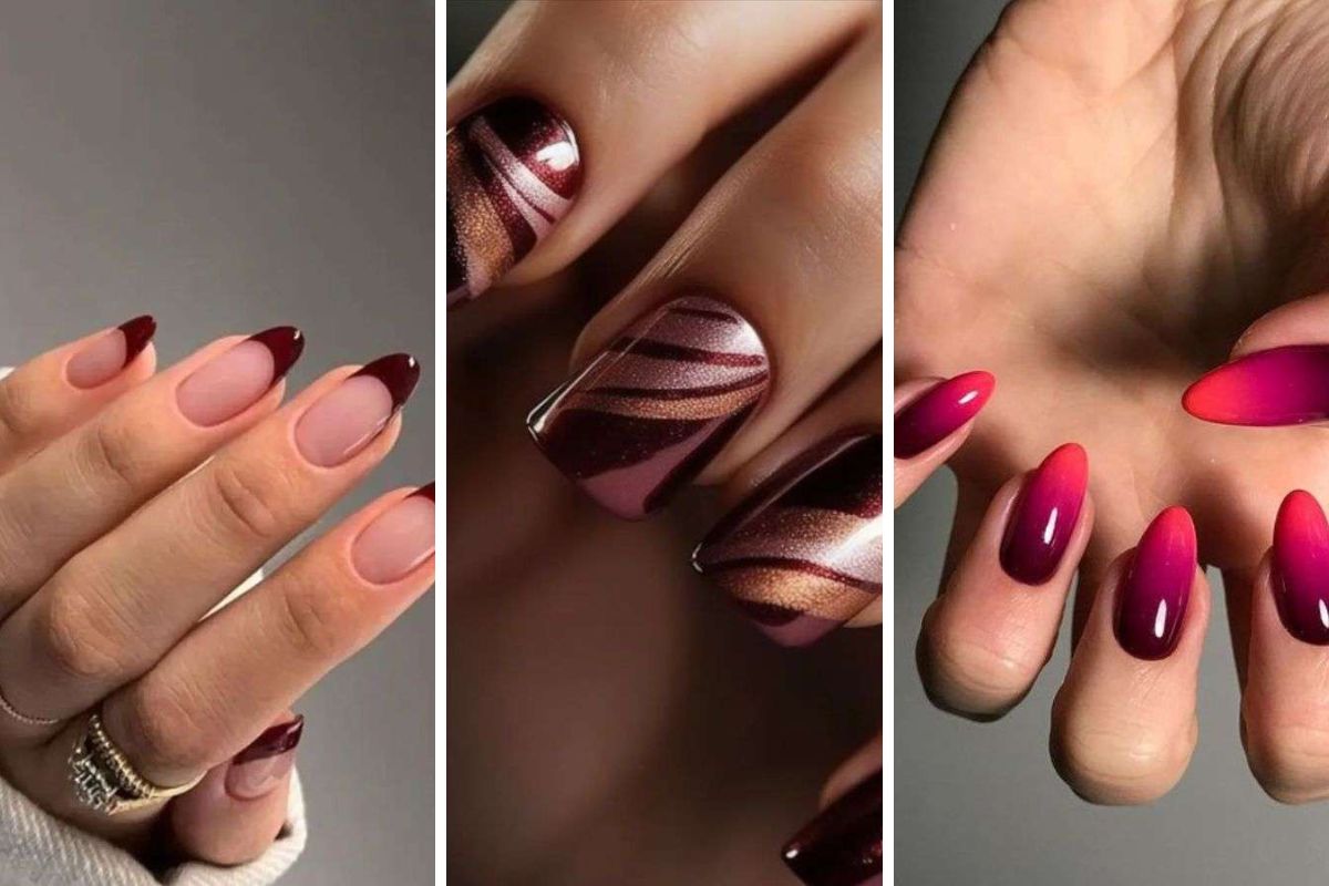 45 Enchanting Cherry Wine Nail Designs for Timeless Sophistication