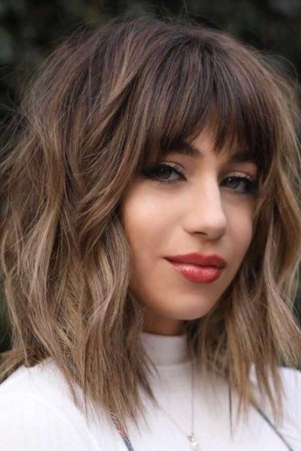 Unlock Your Signature Look: 29 Shaggy Lob with Bangs Round Faces Ideas ...