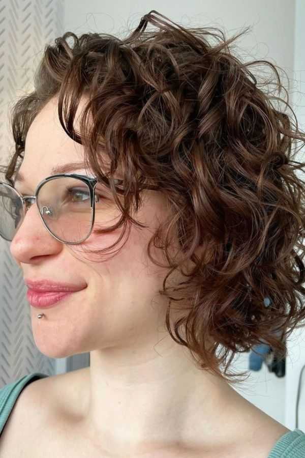 Chin-Length Curly French Twist