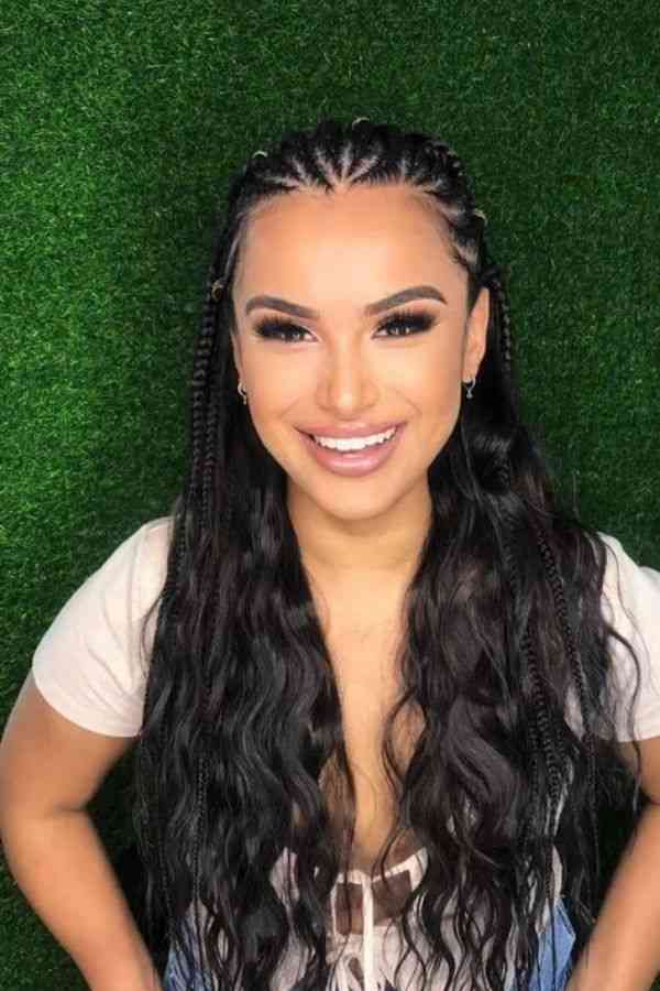Half-Up Half-Down Fulani Braids