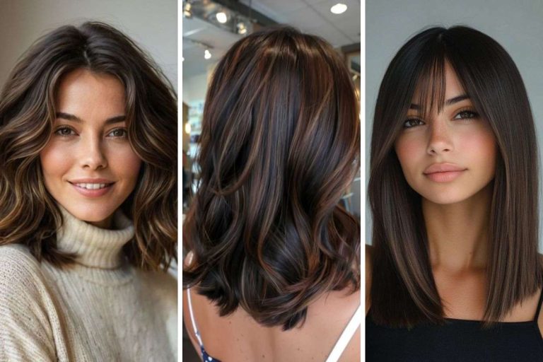 29 Dark Chocolate Brown Hair Ideas for Medium-Length Hair