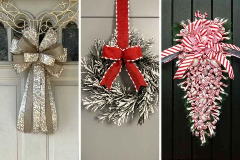 29 Christmas Door Bow Ideas to Spread Holiday Cheer
