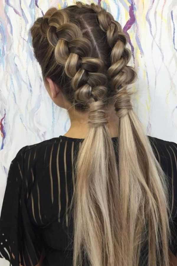 Dutch Braid Pigtails