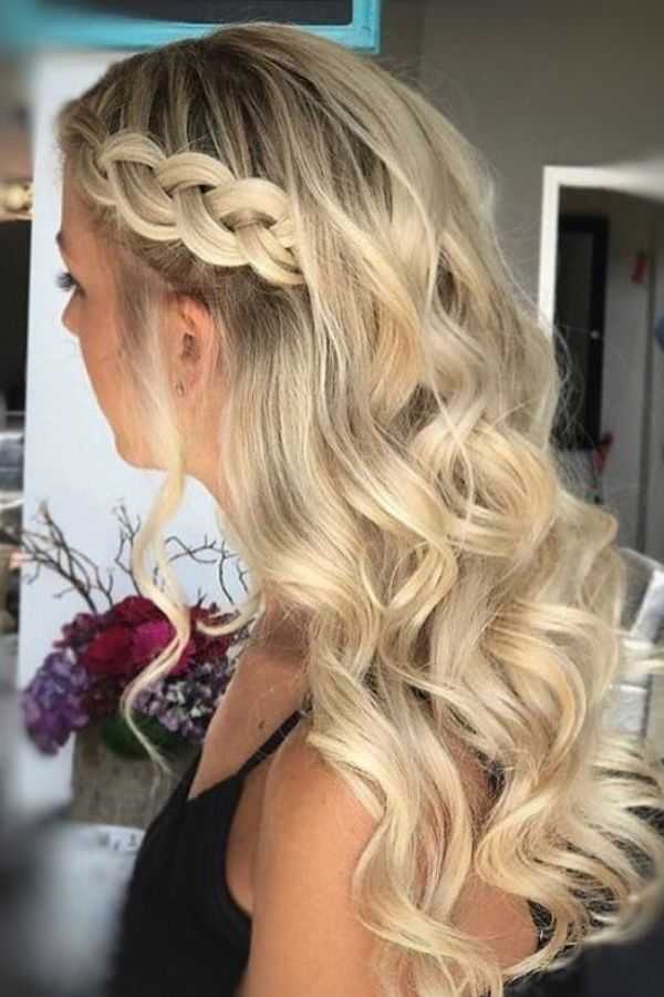 French Braid and Soft Curls