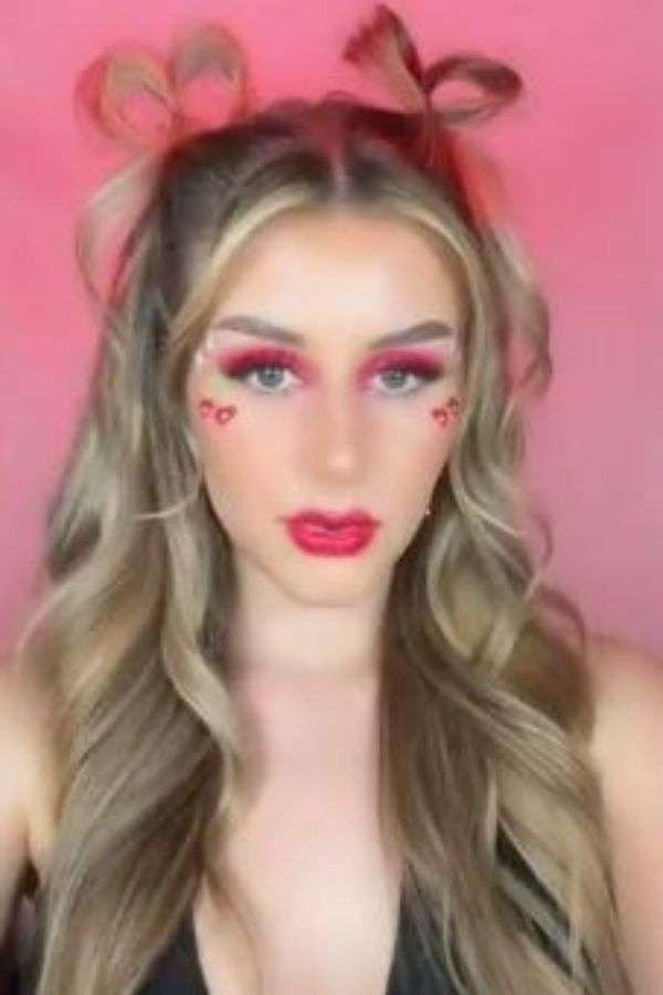 Heart-Shaped Space Buns