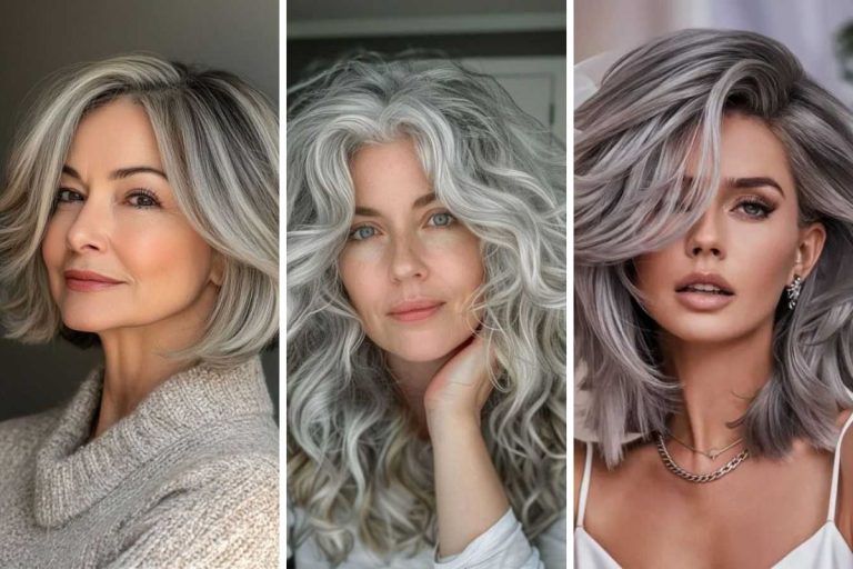 29 Inspired Ash Blonde Gray Blending Hairstyle Ideas