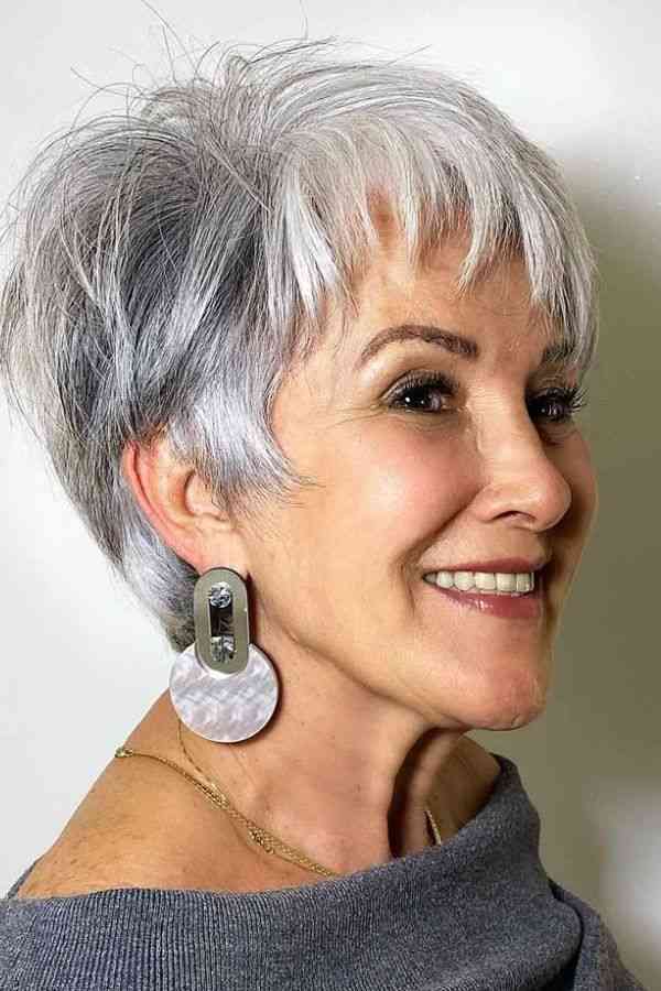 Chic Shaggy Pixie with Deep Side Part