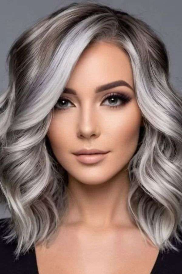 Classic Chignon with Gray Blending