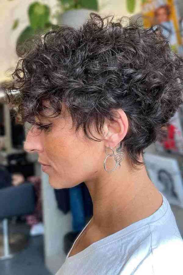 Curly Shaggy Pixie