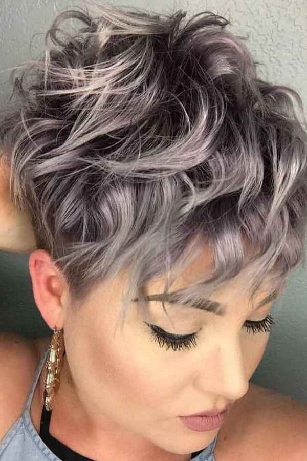 Edgy Undercut with Silver Blonde Top