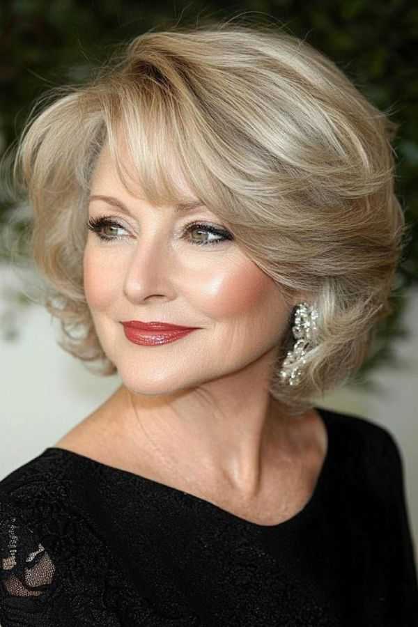 Layered Bob with Side Part