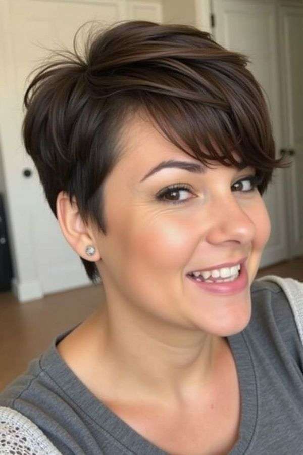 Short Layered Pixie with Bangs
