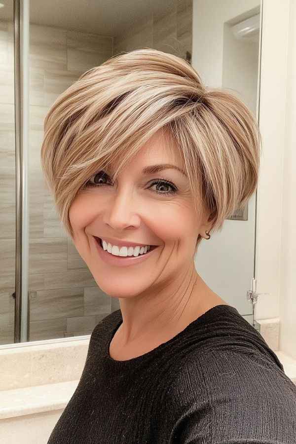 Short Wedge with Side Bangs