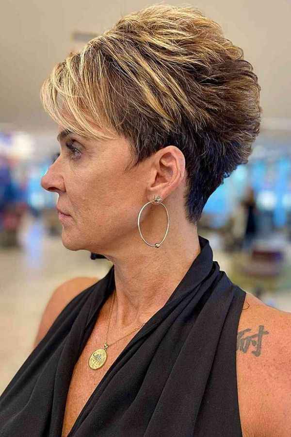 Tapered Pixie with Shaggy Top