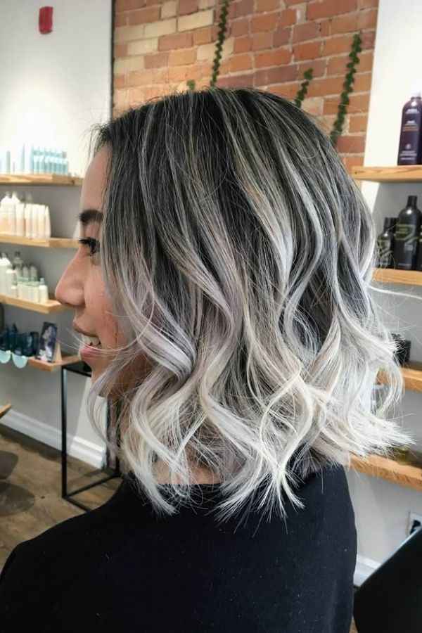 Wavy Bob with Ash Blonde Babylights