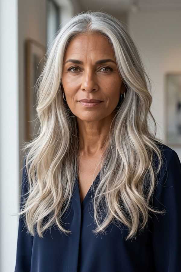 Grey-Blonde-Balayage-women-over-50.