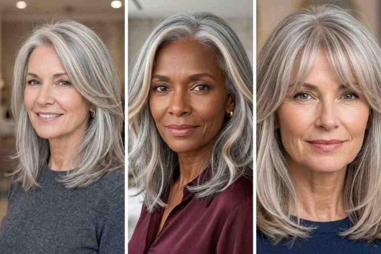 35+ Gorgeous Grey Blonde Hair Ideas for Women Over 50 & 60