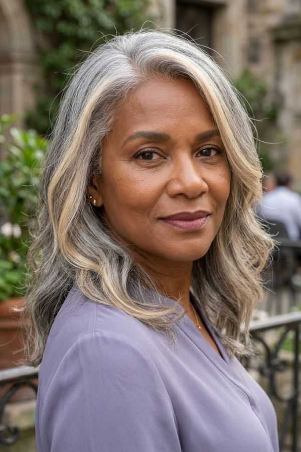 Grey-Blonde-Hair-With-Face-Framing-Highlights-women-over-50