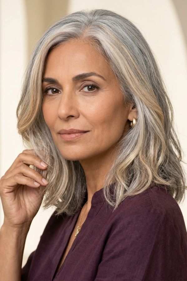 Natural-Grey-With-Soft-Blonde-Balayage-women-over-50