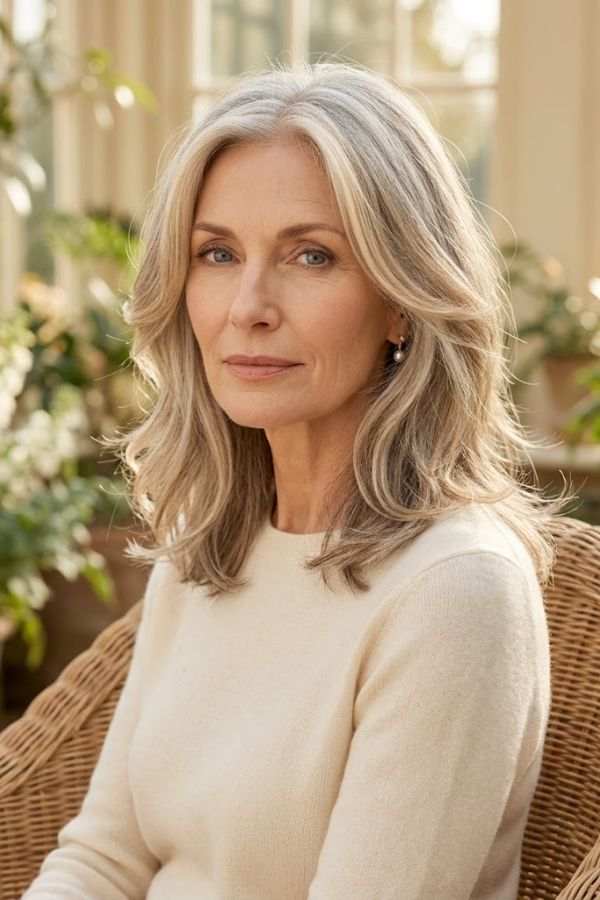 Silver-Grey-Hair-With-Warm-Blonde-Pieces-women-over-50