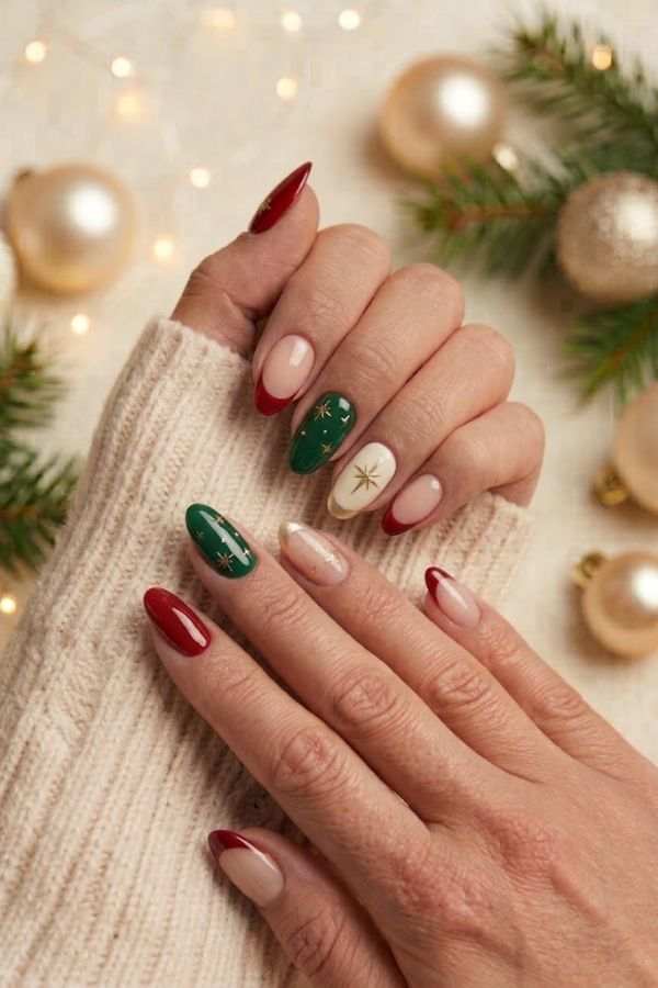 elegant-christmas-french-manicure