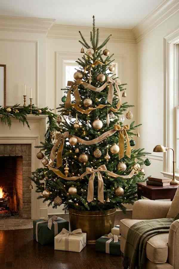 Gold and Brass Christmas Tree