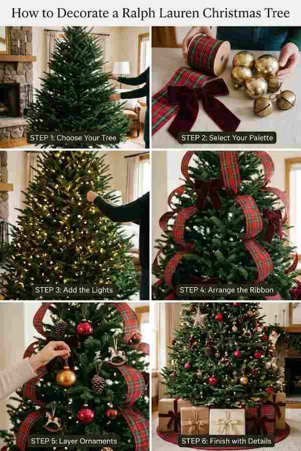 How to Decorate a Ralph Lauren Christmas Tree Step by Step