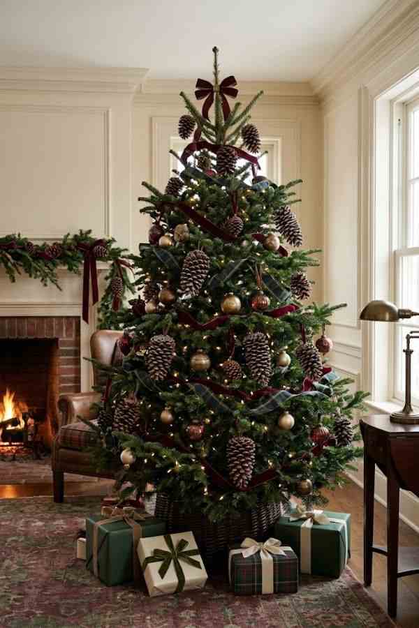 Ralph Lauren Christmas Tree with Pinecones